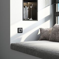 Рамка на 1 пост Senso (черный, стекло soft-touch)