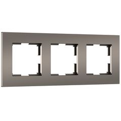Рамка на 3 поста Slab (бронза софт)