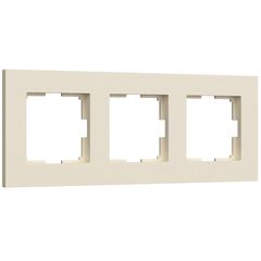 Рамка на 3 поста Slab (айвори софт)