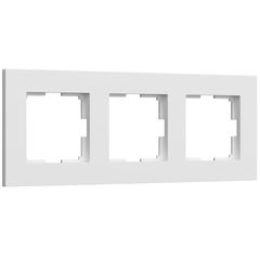 Рамка на 3 поста Slab (белый софт)