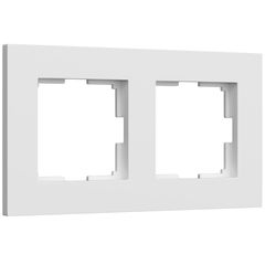 Рамка на 2 поста Slab (белый софт)