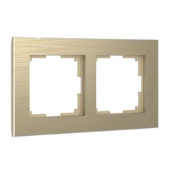 Рамка на 2 поста Aluminium (шампань)