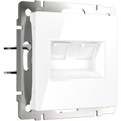 Розетка двойная Ethernet RJ-45 (белый)