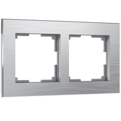 Рамка на 2 поста Aluminium (алюминий)