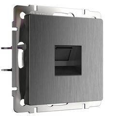 Розетка Ethernet RJ-45 (графит рифленый)